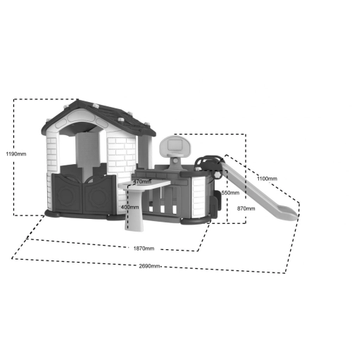 domek dla dzieci ze zjeżdżalnią CHD-808